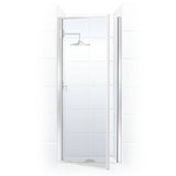 Legend 31.625 in. to 32.625 in. x 69 in. Framed Hinged Shower Door in Chrome with Clear Glass