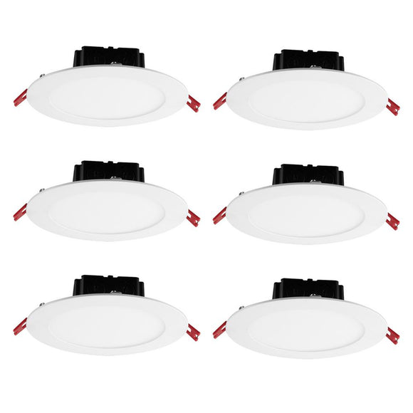 6 in. New Construction and Remodel Canless Integrated LED Recessed Kit (6-Pack)