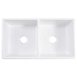 Bradstreet II 33 in. Farmhouse Apron Front Undermount Double Bowl Crisp White Fireclay Kitchen Sink