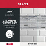 30-3/8 in. x 63-1/8 in. x 1/4 in. (6 mm) Frameless Pivot Shower Door Glass Panel in Clear (For 33-36 in. Doors)