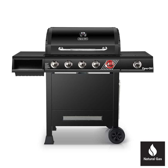 5-Burner Natural Gas Grill in Matte Black with TriVantage Multi-Functional Cooking System