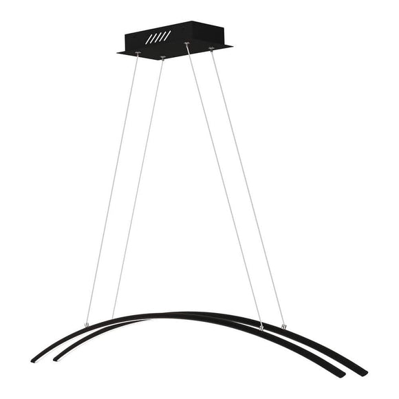 Fanfare Integrated LED Earth Black Linear Chandelier