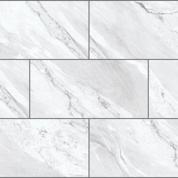 Emerald Bay Marble 22 MIL x 11.9 in. W x 23.8 in. L Click Lock Waterproof Vinyl Tile Flooring (17.7 sq. ft./case)