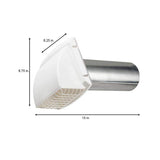 Wide Mouth Dryer Vent Hood in White