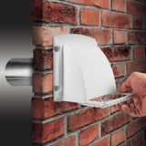 Wide Mouth Dryer Vent Hood in White