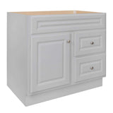 Hampton 36 in. W x 21 in. D x 33.5 in. H Bath Vanity Cabinet without Top in Dove Gray