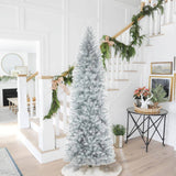 9 ft. Silver Tinsel Artificial Christmas Tree