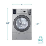 Commercial Laundry 7 cu. ft. Gray Electric Dryer Coin-Operated and Free Use