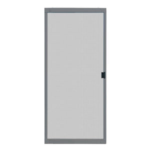 36 in. x 80 in. Adjustable Fit Gray Metal Sliding Patio Screen Door