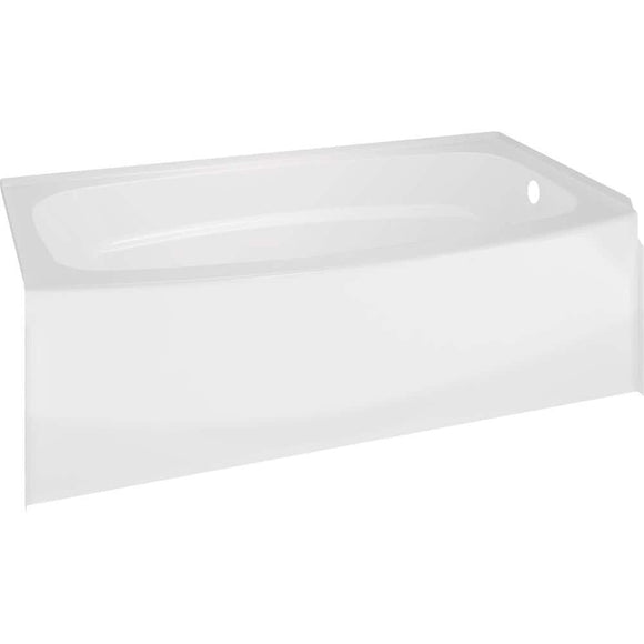 Classic 400 Curve 60 in. x 30 in. Soaking Bathtub with Right Drain in High Gloss White