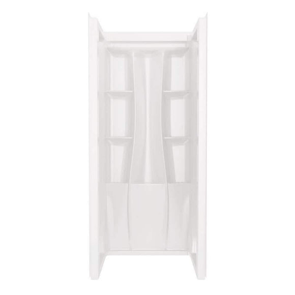 Delta Classic 500 32 in. W x 73.25 in. H x 32 in. D 3-Piece Direct-to-Stud Alcove Shower Surrounds in High Gloss White