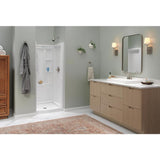 Delta Classic 500 32 in. W x 73.25 in. H x 32 in. D 3-Piece Direct-to-Stud Alcove Shower Surrounds in High Gloss White