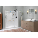 Classic 500 60 in. L x 30 in. W Alcove Shower Pan Base with Right Drain in High Gloss White