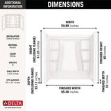 Delta Classic 500 60 in. W x 61.25 in. H x 32 in. D 3-Piece Direct-to-Stud Alcove Tub Surrounds in High Gloss White