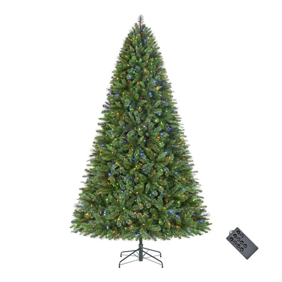 9 ft. Pre-Lit LED Wesley Pine Artificial Christmas Tree