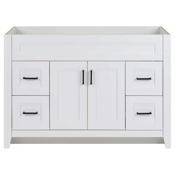 Ridge 48 in. W x 21.6 in. D x 34 in. H Bath Vanity Cabinet without Top in White