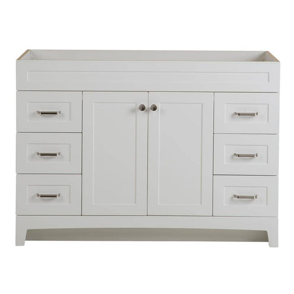 Thornbriar 48 in. W x 22 in. D x 34 in. H Bath Vanity Cabinet without Top in Polar White