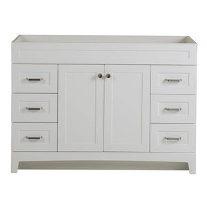 Thornbriar 48 in. W x 22 in. D x 34 in. H Bath Vanity Cabinet without Top in Polar White