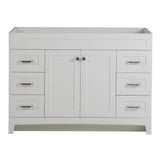 Thornbriar 48 in. W x 22 in. D x 34 in. H Bath Vanity Cabinet without Top in Polar White