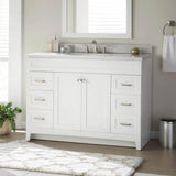 Thornbriar 48 in. W x 22 in. D x 34 in. H Bath Vanity Cabinet without Top in Polar White