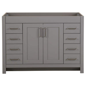 Westcourt 48.0 in. W x 21.7 in. D x 34.2 in. H Bath Vanity Cabinet without Top in Sterling Gray