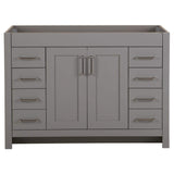 Westcourt 48.0 in. W x 21.7 in. D x 34.2 in. H Bath Vanity Cabinet without Top in Sterling Gray