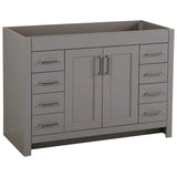 Westcourt 48.0 in. W x 21.7 in. D x 34.2 in. H Bath Vanity Cabinet without Top in Sterling Gray