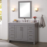 Westcourt 48.0 in. W x 21.7 in. D x 34.2 in. H Bath Vanity Cabinet without Top in Sterling Gray