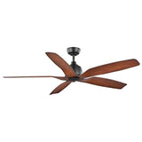 60 in. Sirrine Indoor/Outdoor Matte Black Smart Ceiling Fan with Remote Control Powered by Hubspace