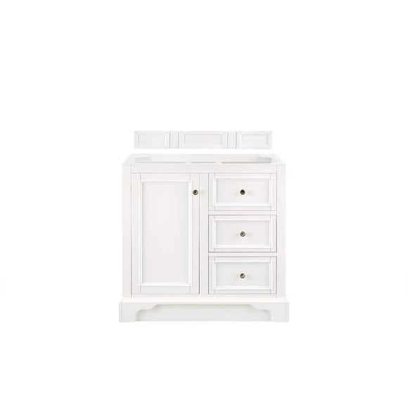 De Soto 36 in. x 35 in. H Single Bath Vanity Cabinet Only in Bright White