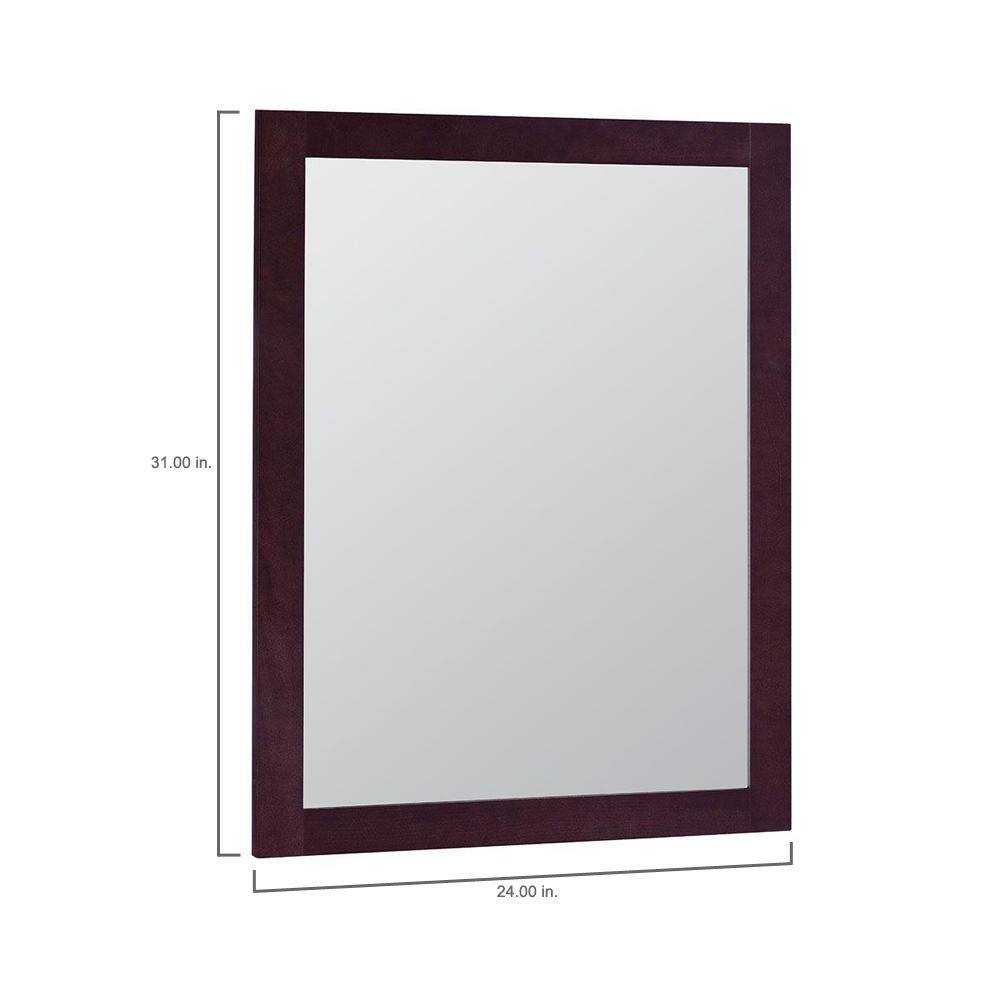 Modular 24 in. x 31 in. Framed Vanity Mirror in Java Modular 24 in. x 31 in. Framed Vanity Mirror in Java