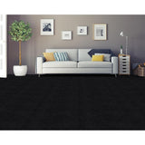 Nexus - Black Residential 12 x 12 in. Peel and Stick Carpet Tile Square (12 sq. ft.)