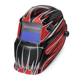 "Auto-Darkening Welding Helmet with Variable Shade Lens No. 7-13 (1.73 x 3.82 in. Viewing Area), Red Fierce Design"