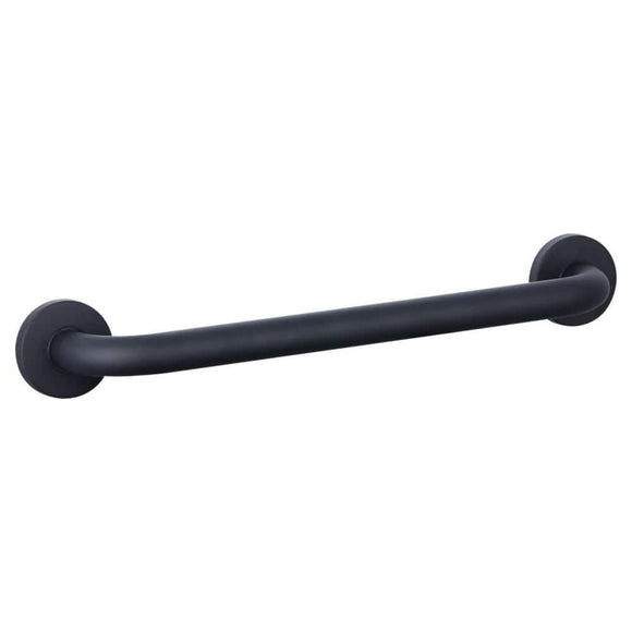 16 in. x 1-1/2 in. Concealed Flange ADA Compliant Grab Bar in Matte Black