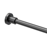 Gatco Modern Minimalist 60 in. Straight Shower Rod Set in Matte Black