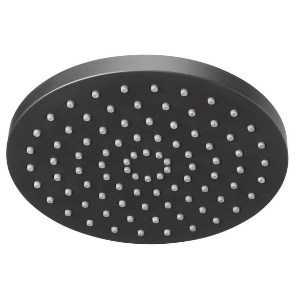 1-Spray 8 in. Single Ceiling Mount Fixed Rain Shower Head in Matte Black