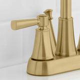 Melina 4 in. Centerset 2-Handle High-Arc Bathroom Faucet in Matte Gold