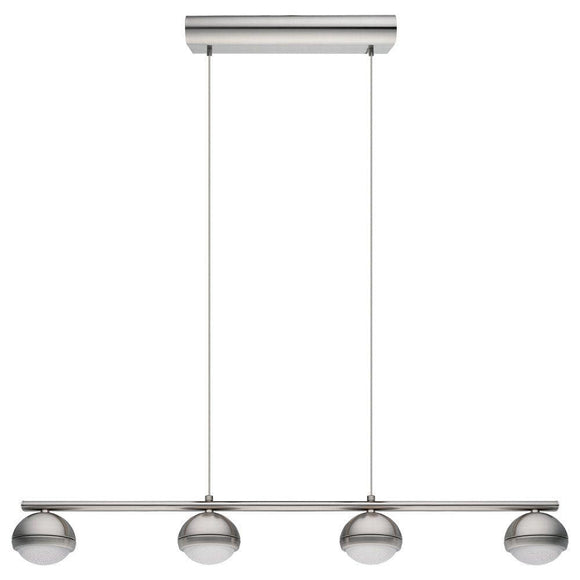 Lombes 100-Watt Matte Nickel Integrated LED Pendant