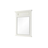 Sadie 28 in. W x 36 in. H Rectangular Wood Framed Wall Bathroom Vanity Mirror in Matte Pearl