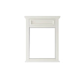 Sadie 28 in. W x 36 in. H Rectangular Wood Framed Wall Bathroom Vanity Mirror in Matte Pearl