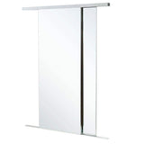 60 in. x 80 in. Beveled Edge Backed Mirror Aluminum Frame Interior Closet Sliding Door with Chrome Trim