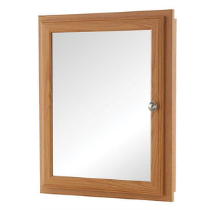 20-3/4 in. x 25-3/4 in. Fog Free Framed Recessed or Surface-Mount Bathroom Medicine Cabinet in Oak