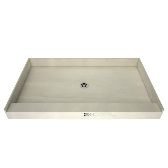 Redi Base 34 in. x 48 in. Single Threshold Shower Base with Center Drain and Polished Chrome Drain Plate