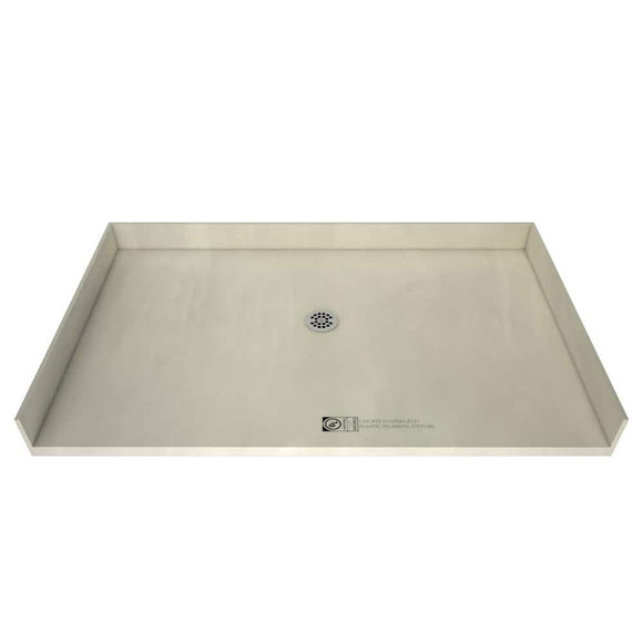 Redi Free 34 in. x 48 in. Barrier Free Shower Base with Center Drain and Polished Chrome Drain Plate