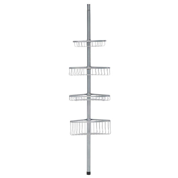 York Tension-Pole Caddy in Powder Coated Silver