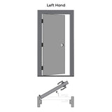 36 in. x 80 in. Left Handed Primed Composite Clear Glass 15 Lite True Divided Single Prehung Interior Door