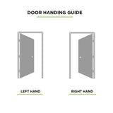 32 in. x 80 in. 2 Panel Left-Handed Primed Composite Hollow Core Single Prehung Interior Door 4-9/16 in. Split Jamb