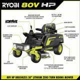 RYOBI 80V HP Brushless 30 in. Battery Electric Cordless Zero Turn Riding Mower with (2) 80V 10 Ah Batteries and Charger. Demo Model