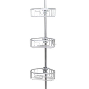 NeverRust Aluminum Tension Corner Shower Caddy in Satin Chrome