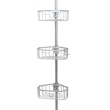 NeverRust Aluminum Tension Corner Shower Caddy in Satin Chrome